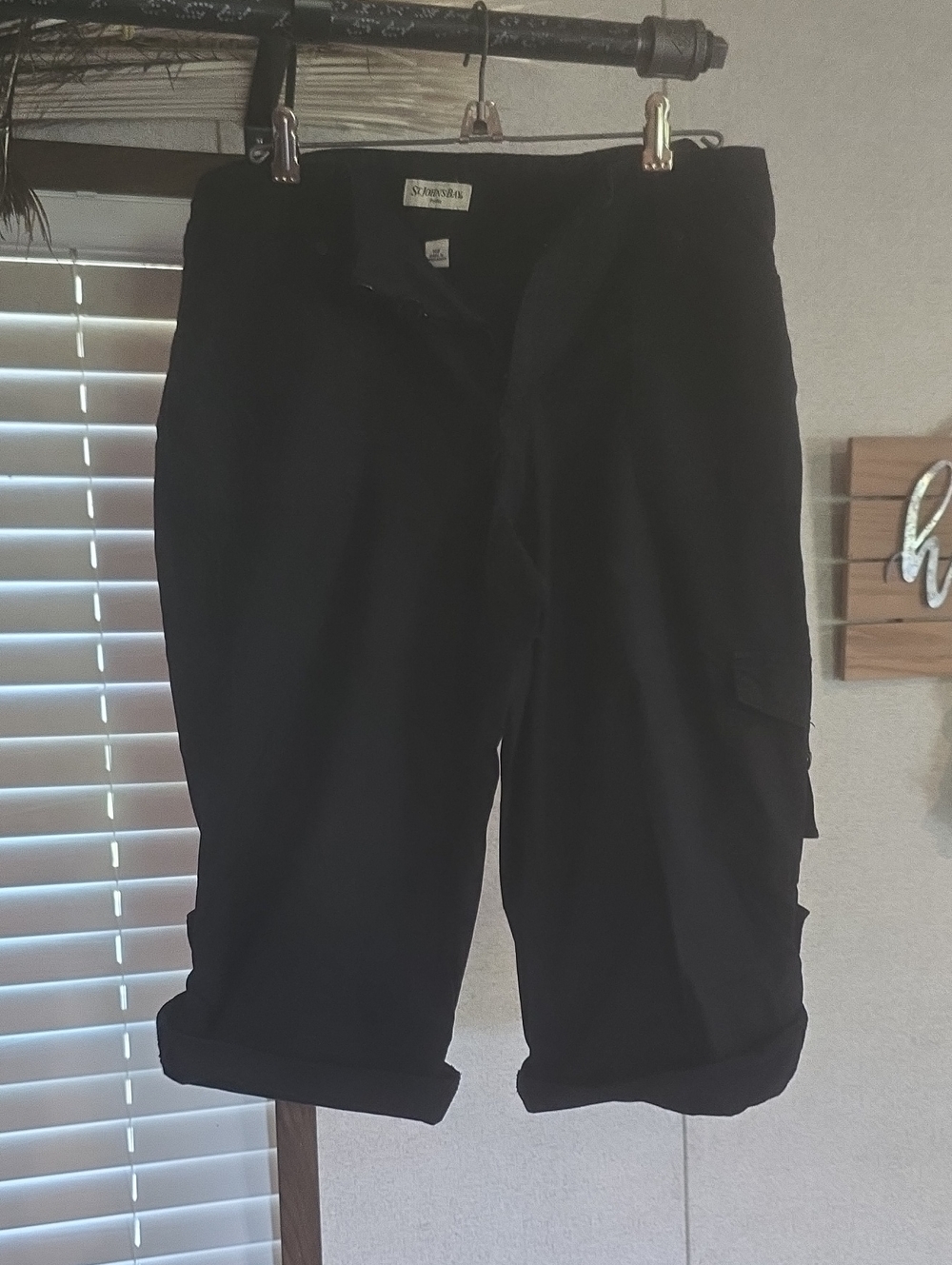 St. John's Bay Black Cargo Pants